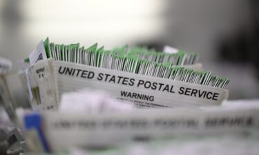 United States postal Services warning document seen during the ballots processing at the Los Angeles County Ballot Processing Center on June 3