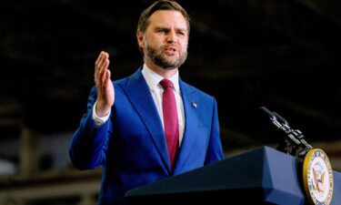 Vice President JD Vance speaks during a rally on August 31 in Sterling Heights