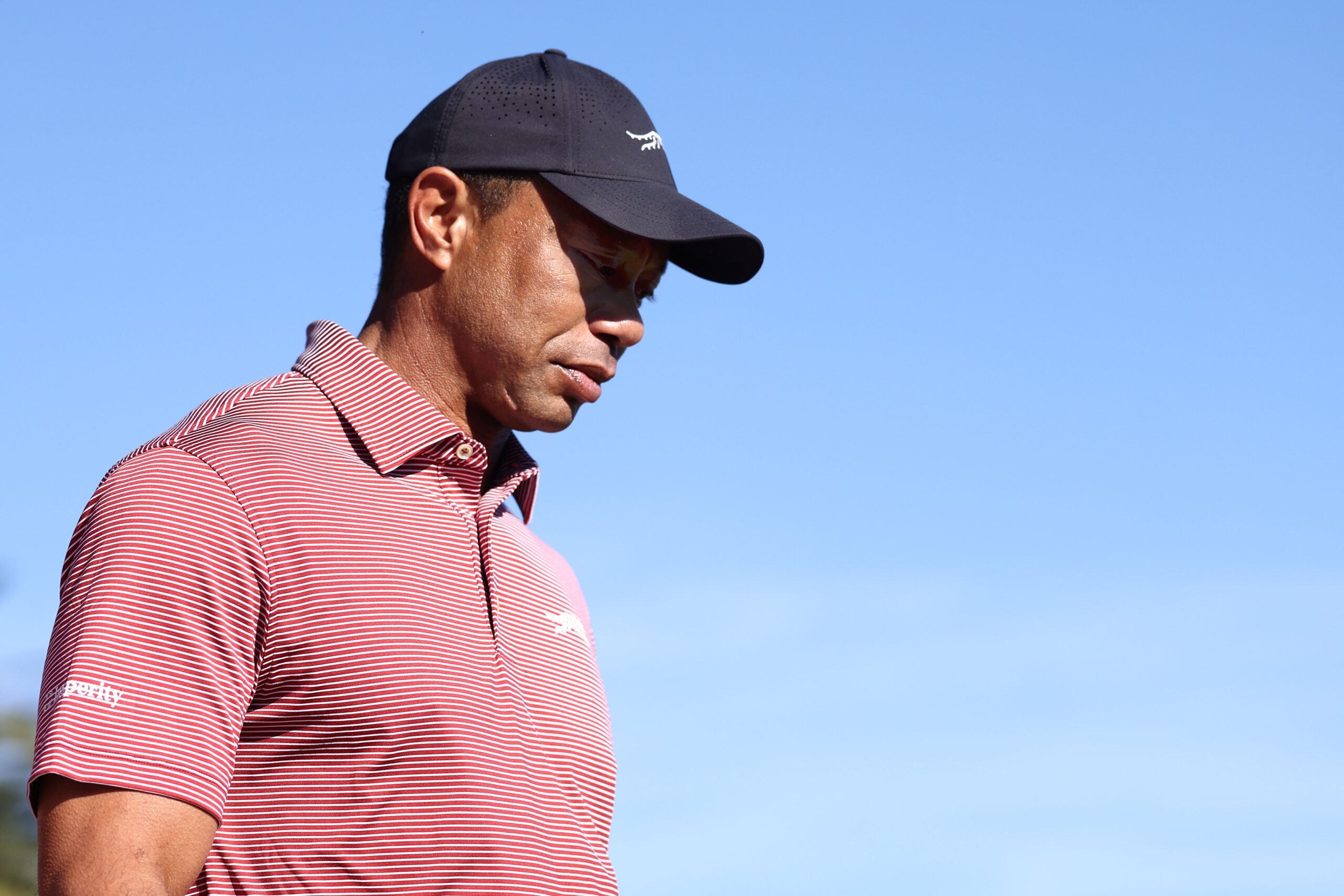 <i>Mike Mulholland/Getty Images via CNN Newsource</i><br/>Tiger Woods looks on from the 18th green during the final round of The Genesis Invitational 2026 at Riviera Country Club on February 22 in Pacific Palisades