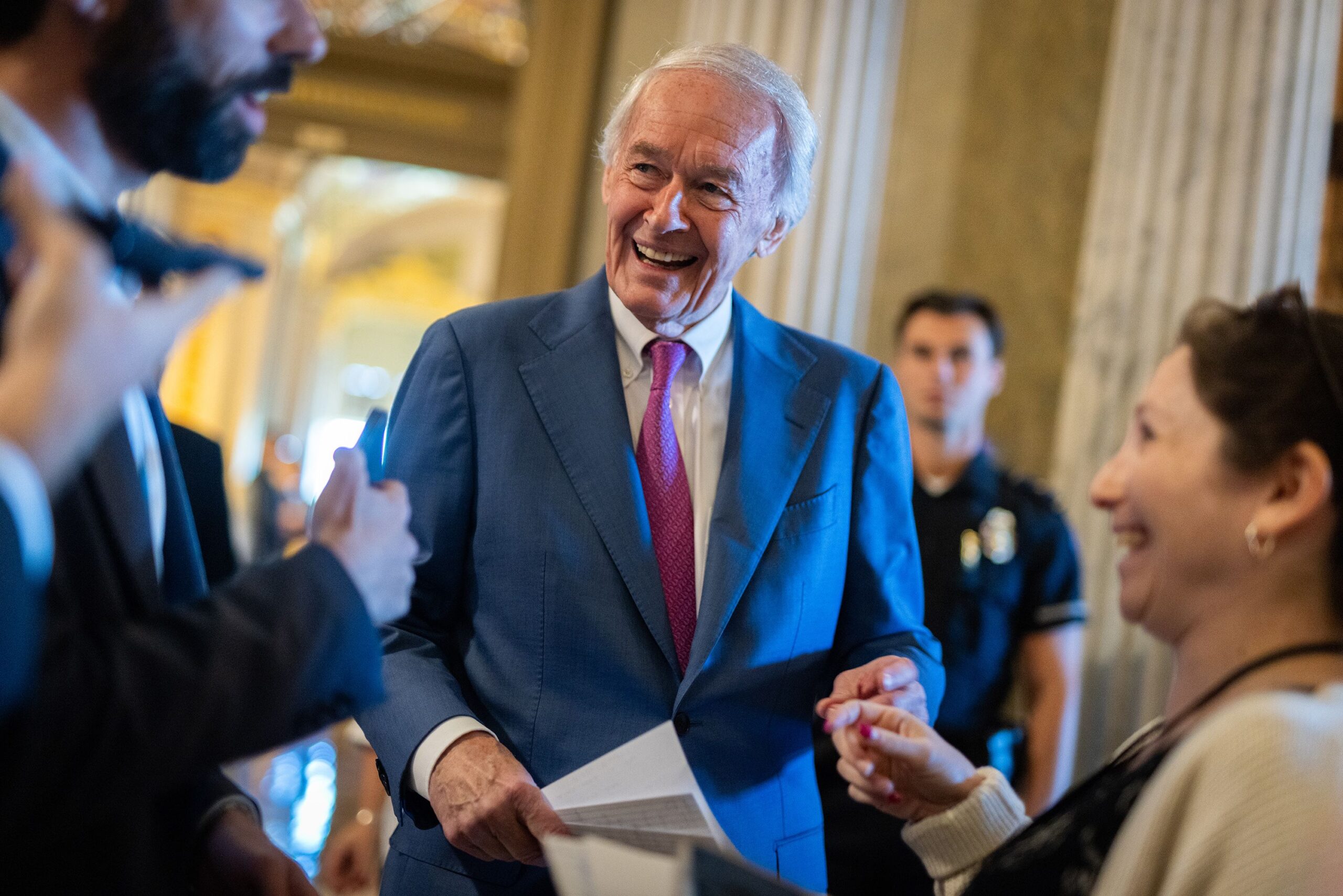 <i>Nathan Posner/Anadolu/Getty Images via CNN Newsource</i><br/>Sen. Ed Markey is seen at the US Capitol in Washington