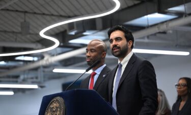 Schools Chancellor Kamar Samuels and Mayor Zohran Mamdani announce new restrictions on screen time and AI use for New York City public school students on September 2.