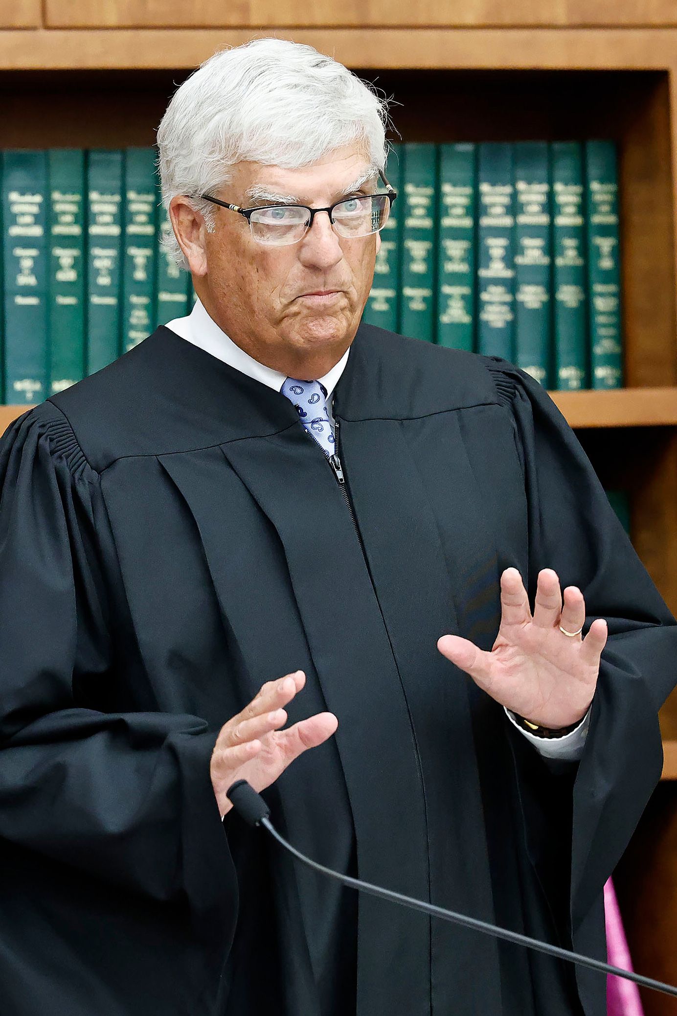 <i>Greg Derr/Pool/The Patriot Ledger/AP via CNN Newsource</i><br/>Judge William F. Sullivan is pictured in the Plymouth courtroom on September 2.