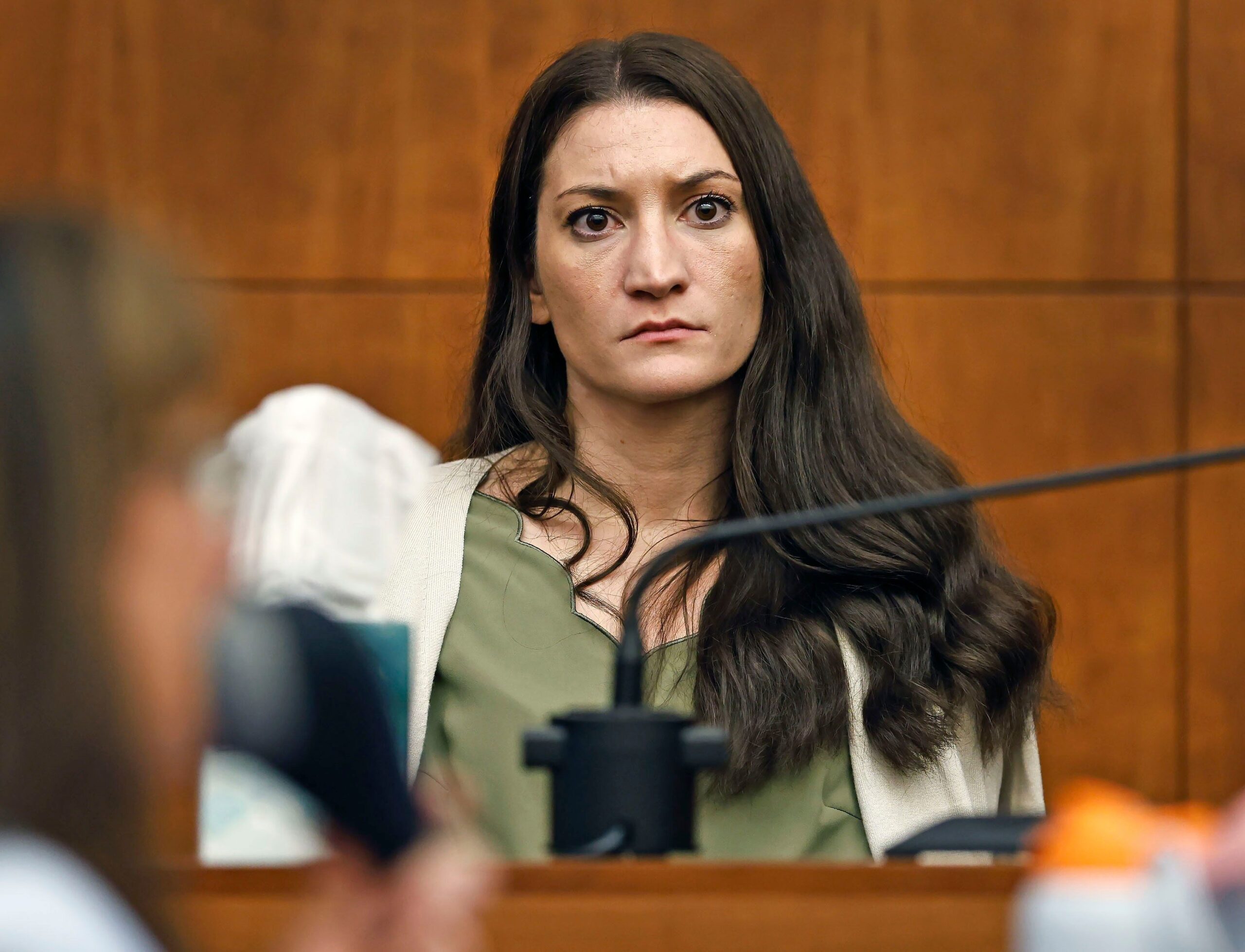 <i>Greg Derr/Pool/The Patriot Ledger/Pool/AP via CNN Newsource</i><br/>Lindsay Clancy waits for the judge to call a prospective juror on July 22 in Plymouth Superior Court in Plymouth