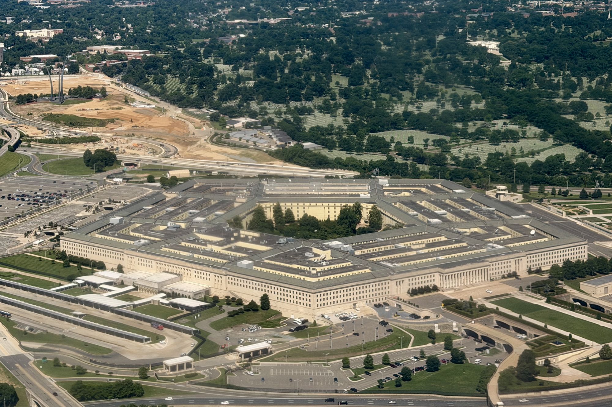 <i>Daniel Slim/AFP/Getty Images via CNN Newsource</i><br/>The US Department of Defense headquarters is pictured in Arlington
