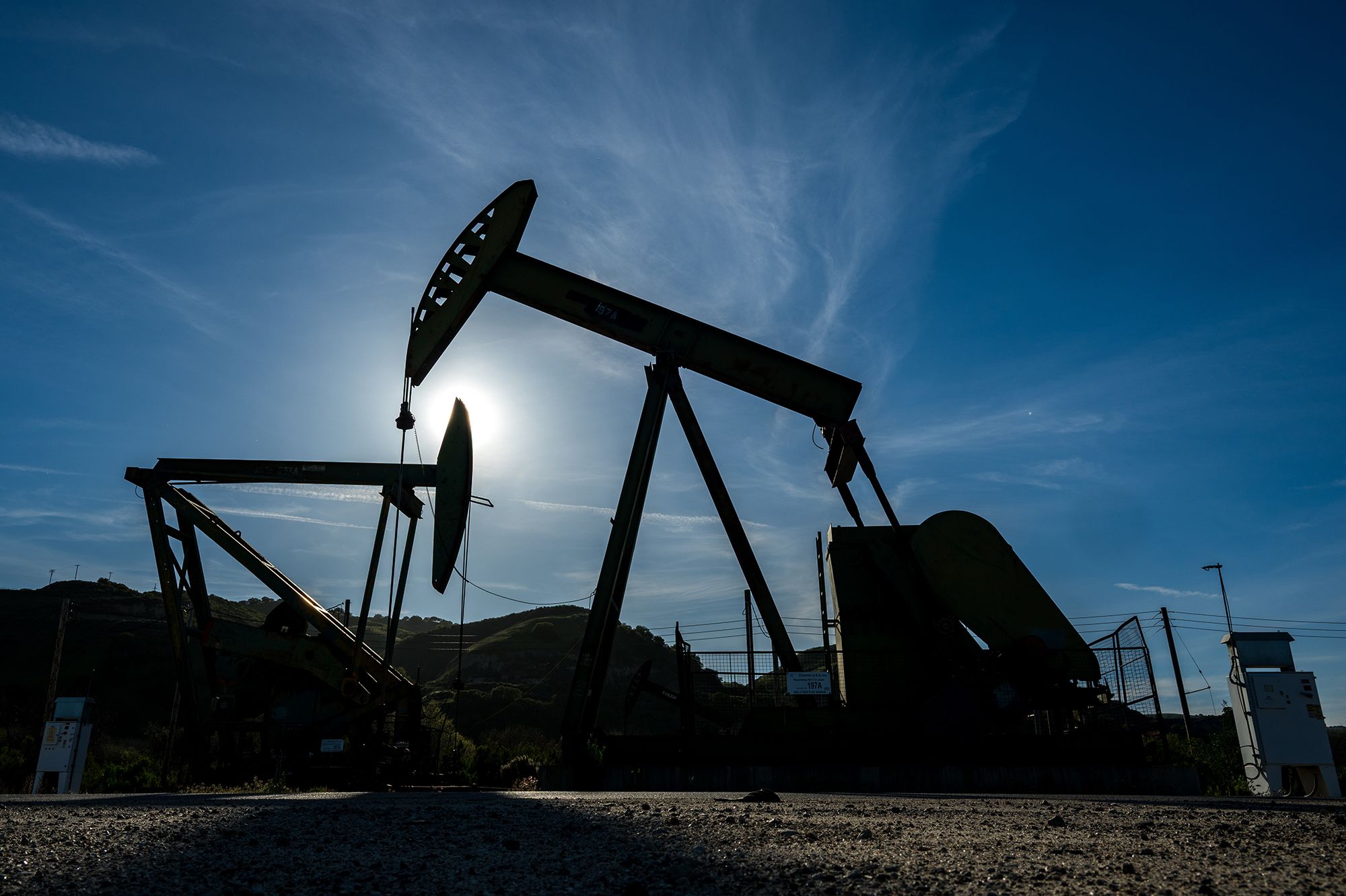 <i>Nic Coury/AP via CNN Newsource</i><br/>Pictured are wells at an oil field in San Ardo