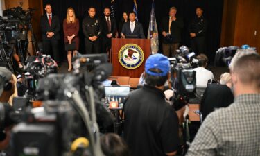 US Attorney for the Central District of California Martin Estrada speaks during a 2024 press conference announcing arrests in the death of "Friends" actor Matthew Perry.
