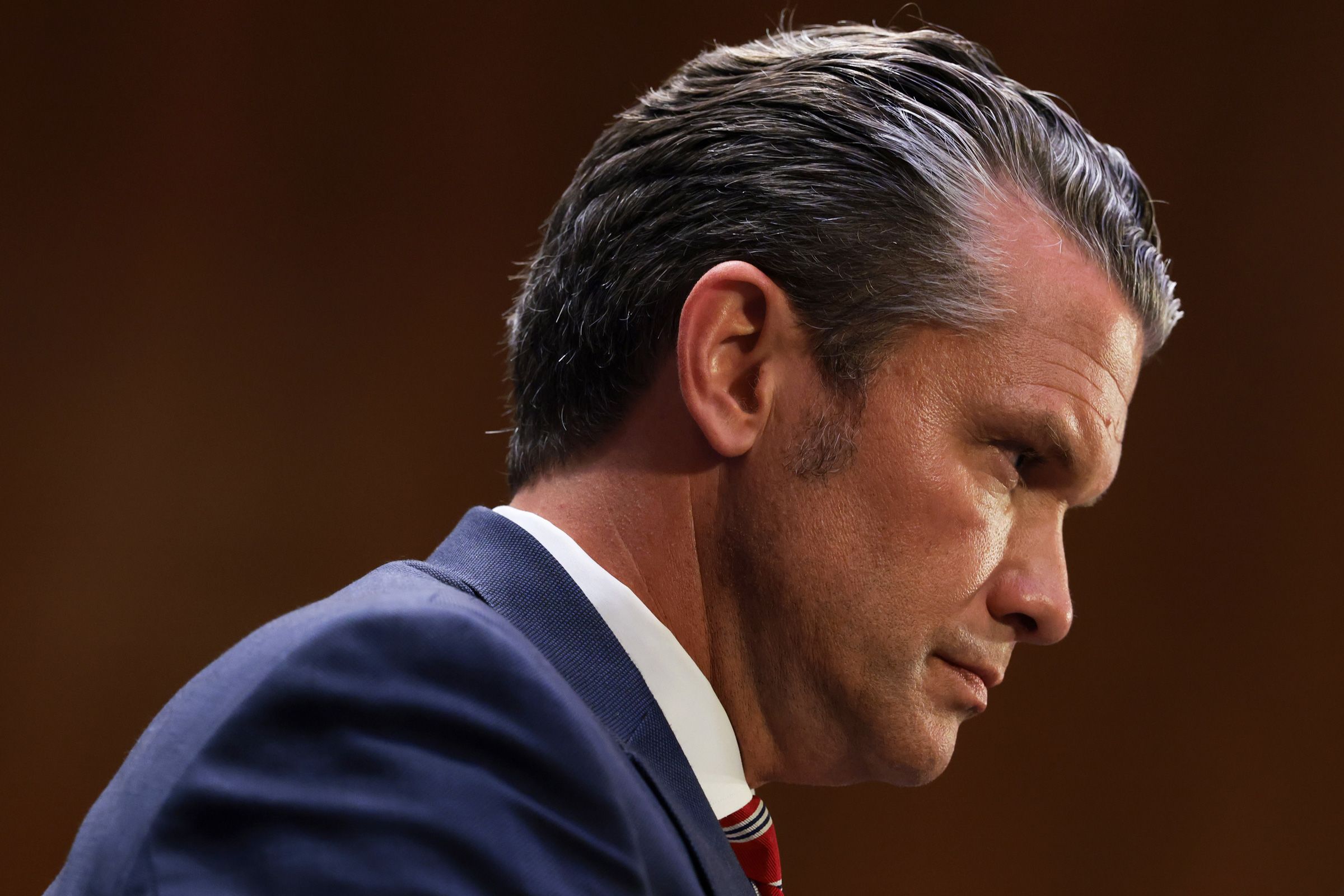 <i>Anna Moneymaker/Getty Images via CNN Newsource</i><br/>Secretary of War Pete Hegseth testifies during a Senate Appropriations Committee hearing in the Dirksen Senate Office Building on Capitol Hill on July 21