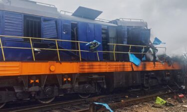 In this photo provided by the Ukrainian Ukrzaliznytsia Railway Company Press Office