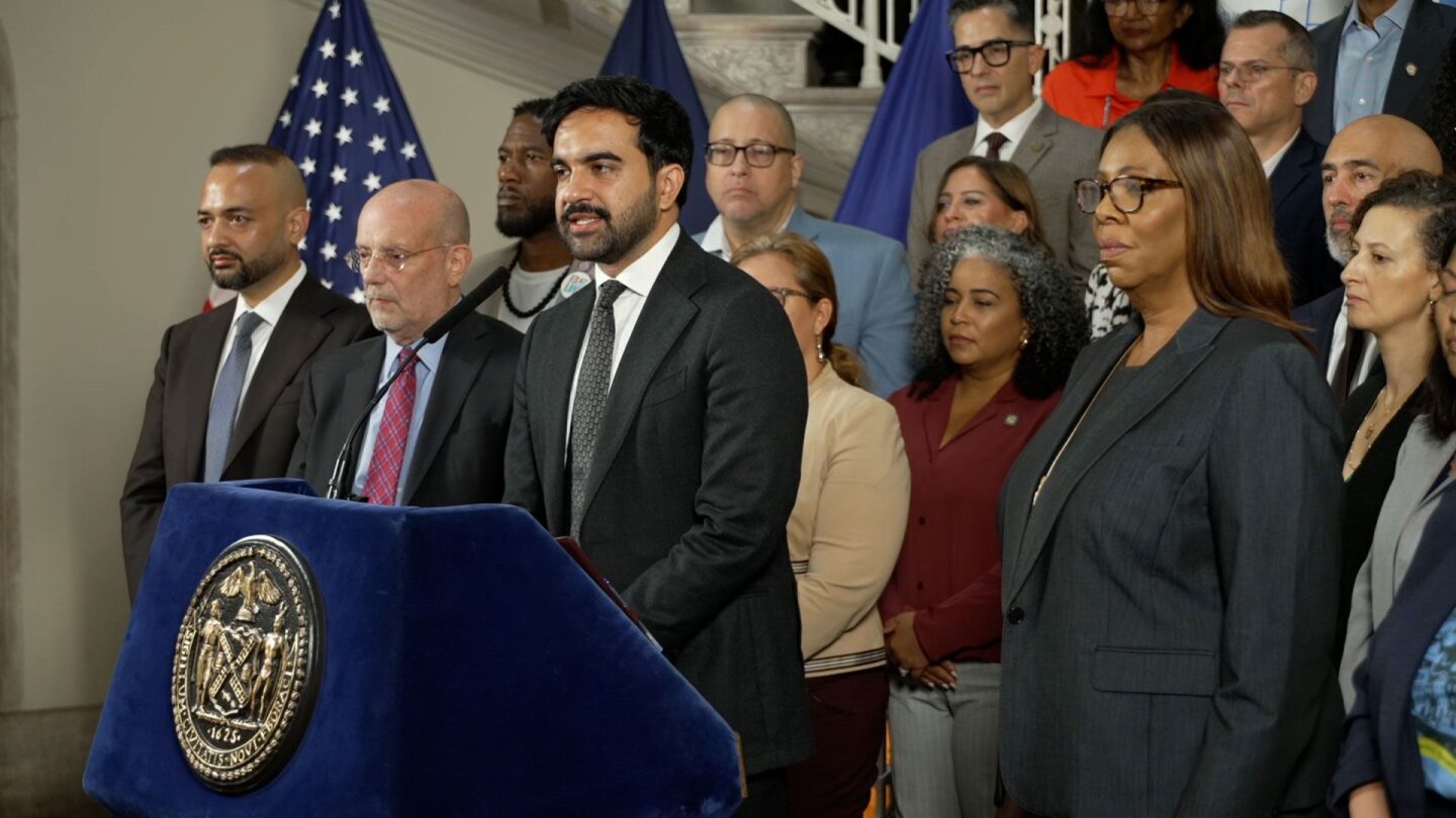 <i>CNN via CNN Newsource</i><br/>New York City Mayor Zohran Mamdani speaks at a news conference on Monday in New York.