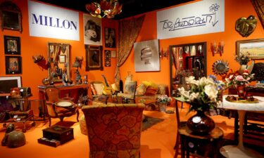 A view of a preview exhibition for the auction in Paris