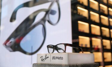 Ray-Ban Meta smart glasses on display in the window of a Ray Ban store in London in July 2024.