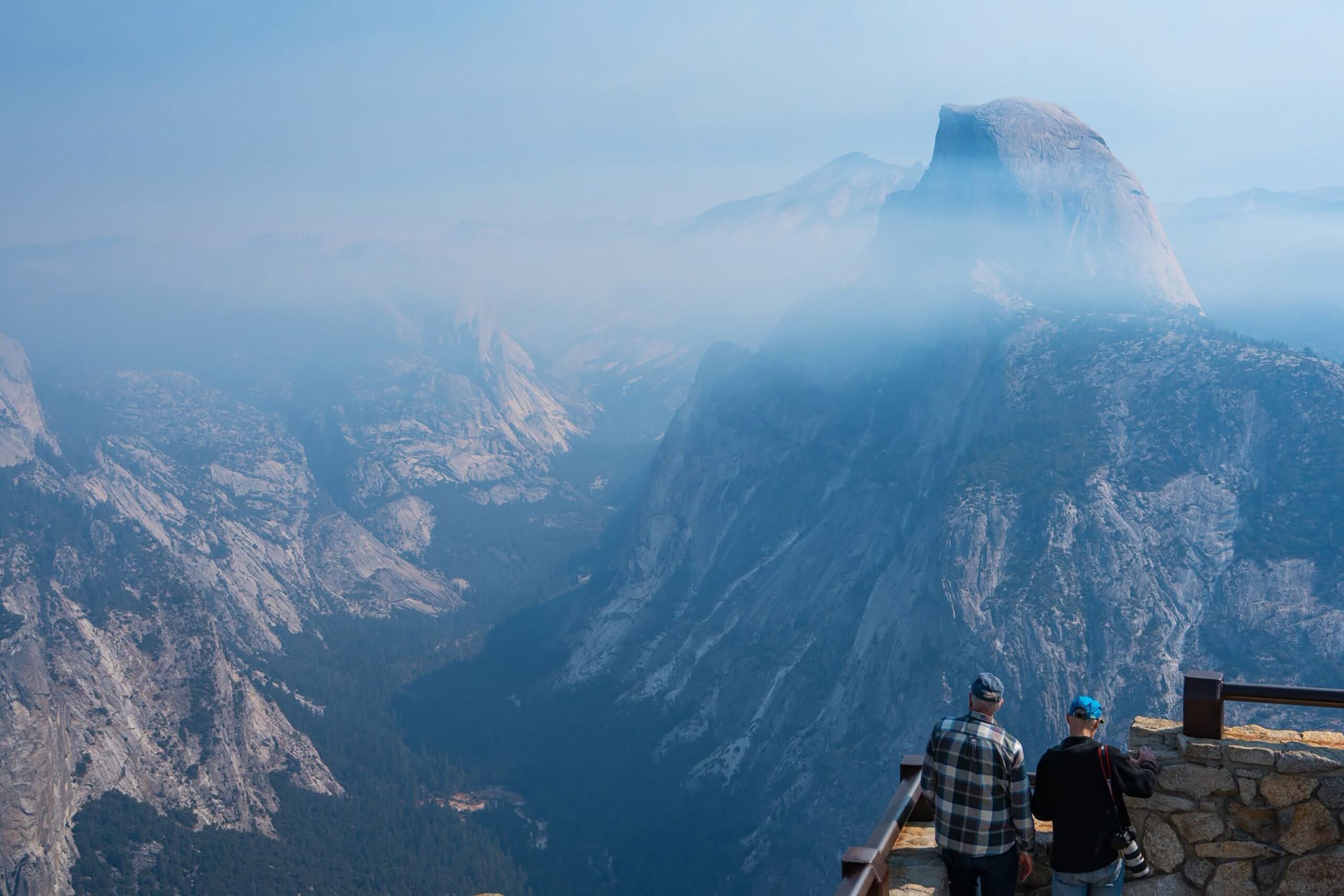 <i>Yosemite National Park via CNN Newsource</i><br/>Smoke from the Dome Fire is seen at Yosemite National Park in an image released on September 18