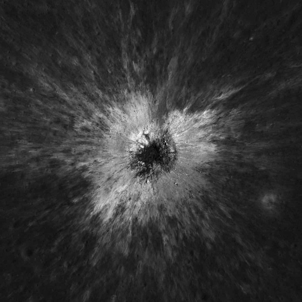 <i>NASA Goddard/Intuitive Machines/Robert Wagner via CNN Newsource</i><br/>The orbiter's Narrow-Angle Camera captured a close-up view of the crater in December 2025.