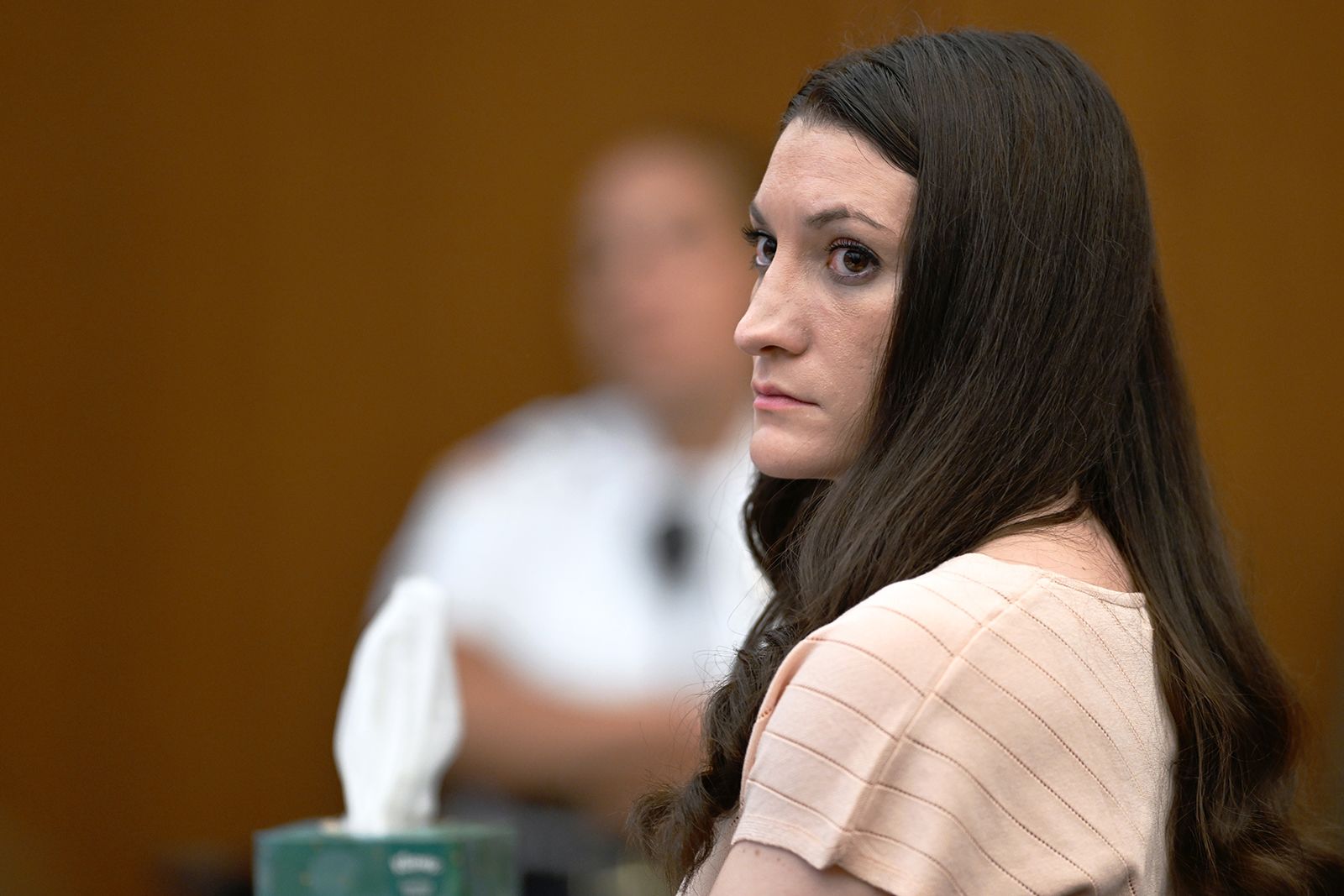 <i>Josh Reynolds/AP via CNN Newsource</i><br/>Lindsay Clancy is seen during her murder trial on August 13 in Plymouth
