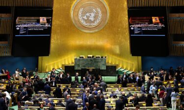 Delegates arrive to the 81st session of the United Nations General Assembly at the UN Headquarters in New York on Tuesday.