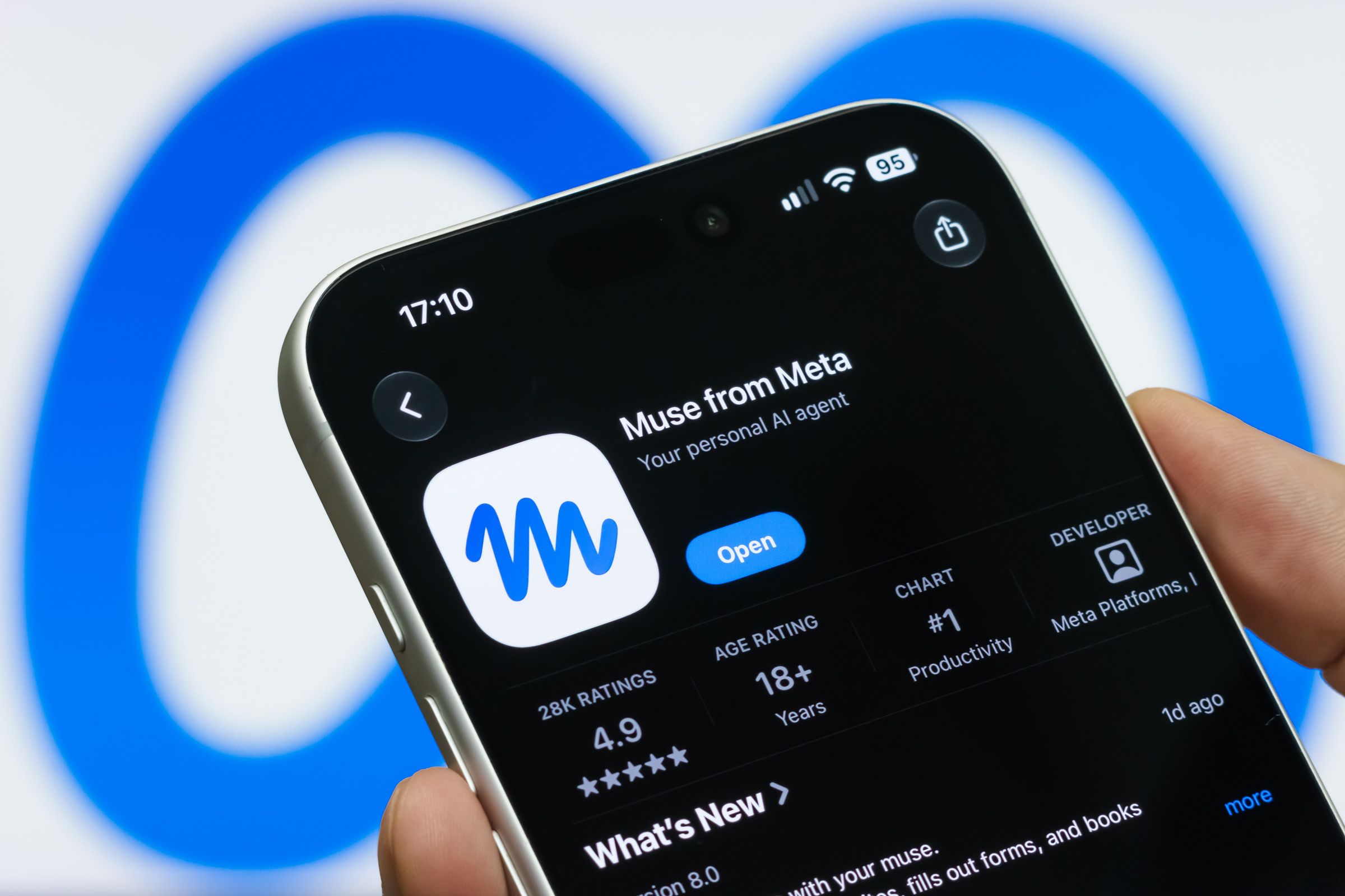 <i>Cheng Xin/Getty Images via CNN Newsource</i><br/>The App Store listing for Meta's Muse AI agent on September 22