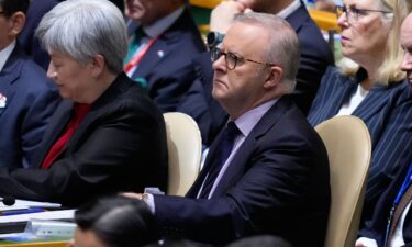 Australia's Prime Minister Anthony Albanese listens during the 81st session of the United Nations General Assembly at United Nations headquarters