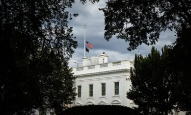 Flags fly over the White House