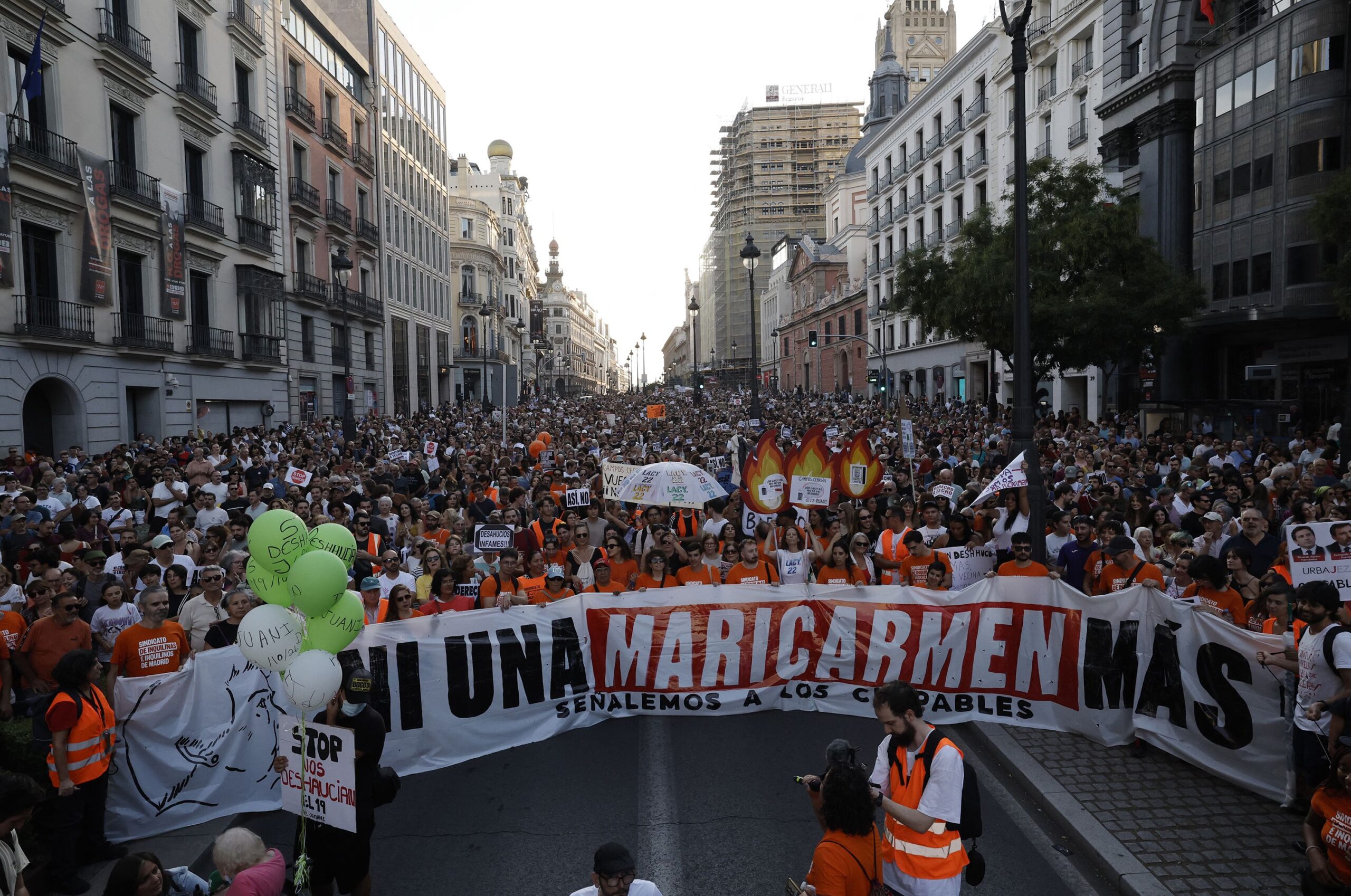 <i>Oscar Del Pozo/AFP/Getty Images via CNN Newsource</i><br/>Demonstrators protest against evictions and the housing crisis in Madrid
