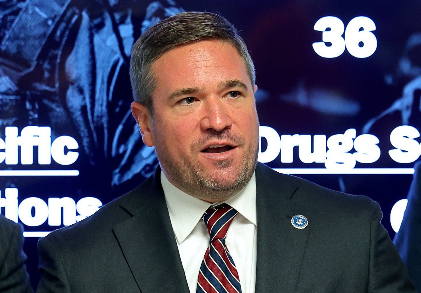 <i>David Carson/St. Louis Post-Dispatch/Getty Images/File via CNN Newsource</i><br/>Andrew Bailey speaks during a press conference at the St. Louis FBI office on May 26.