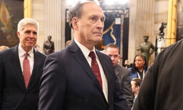 Associate Supreme Court Justice Samuel Alito Jr. attends President Donald Trump's inauguration in the Rotunda of the US Capitol on January 20