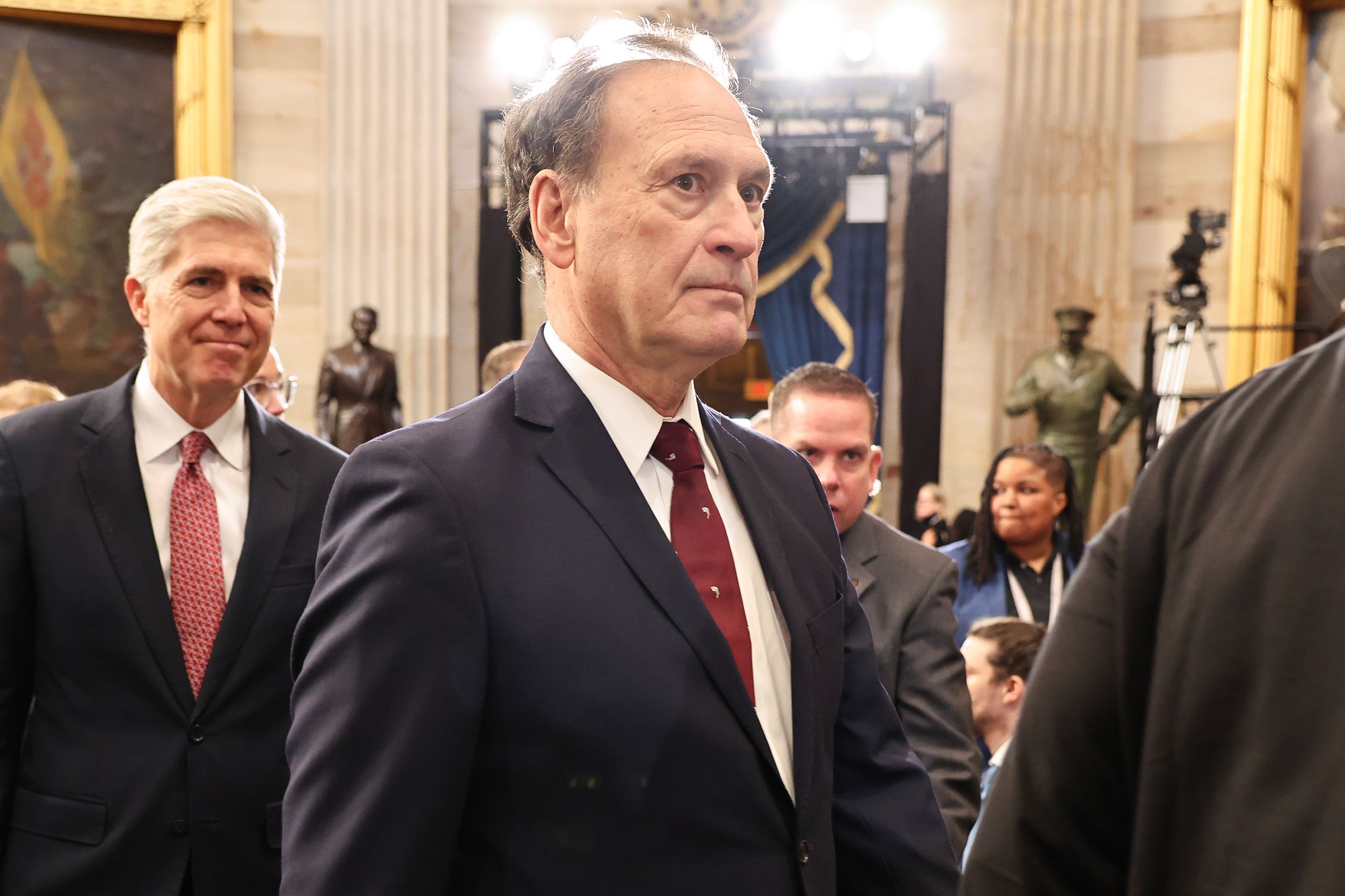 <i>Chip Somodevilla/Getty Images/File via CNN Newsource</i><br/>Associate Supreme Court Justice Samuel Alito Jr. attends President Donald Trump's inauguration in the Rotunda of the US Capitol on January 20