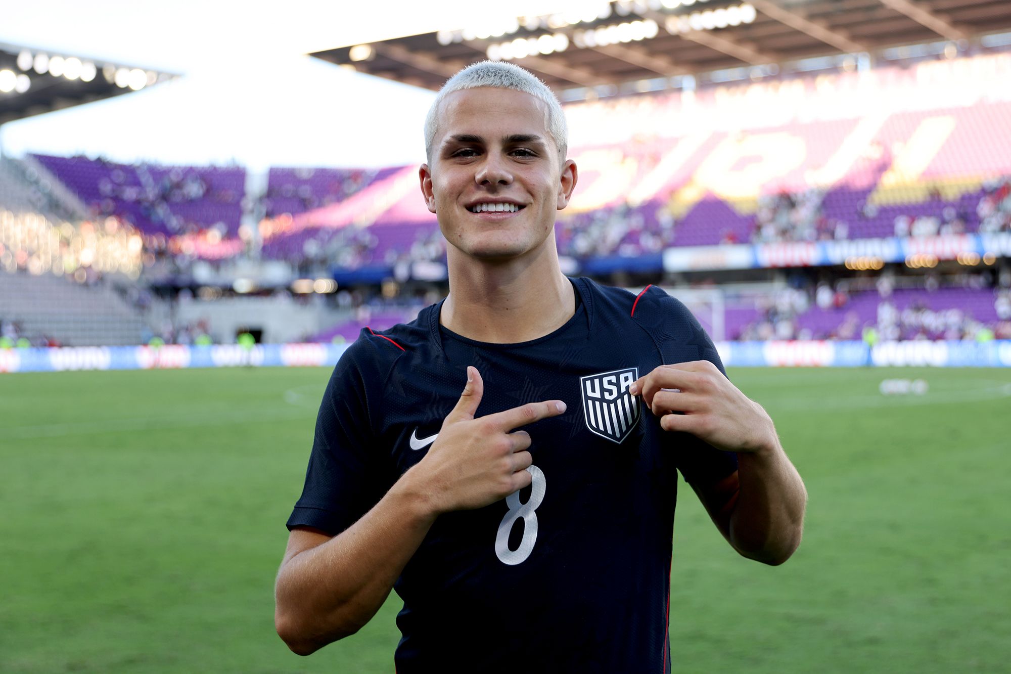 <i>Morgan Tencza/SPP/Shutterstock via CNN Newsource</i><br/>Sullivan controls the ball during the second half of the match between the US and Peru.