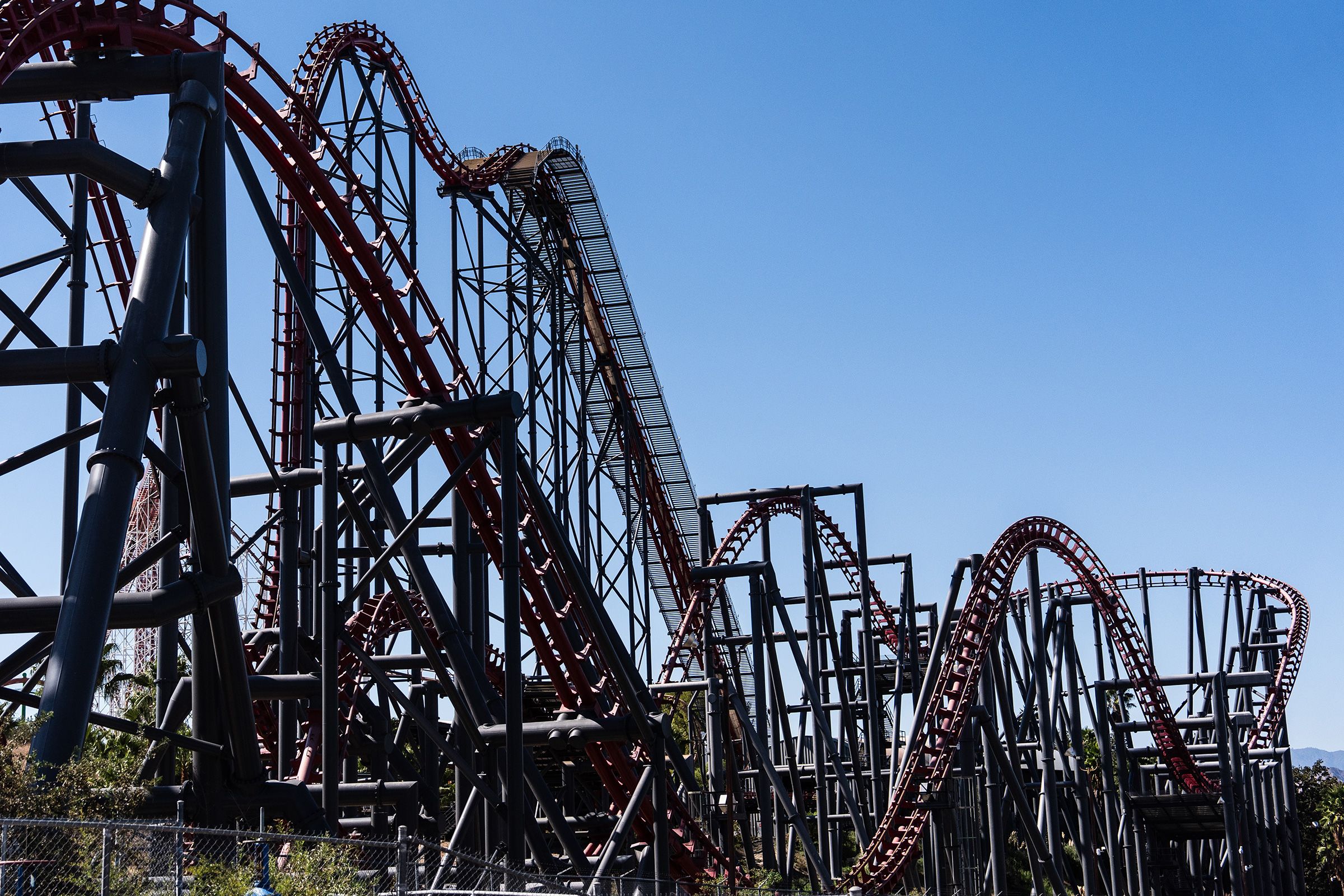 <i>Jae C. Hong/AP via CNN Newsource</i><br/>The X2 roller coaster at Six Flags Magic Mountain in Valencia