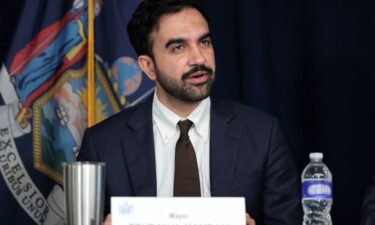 New York City Mayor Zohran Mamdani speaks during the annual New York State Financial Control Board meeting on August 12