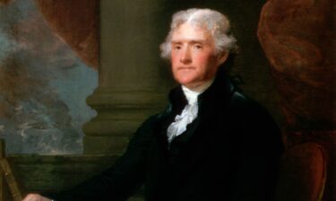 A lock of hair taken from Thomas Jefferson on the day of his death on July 4