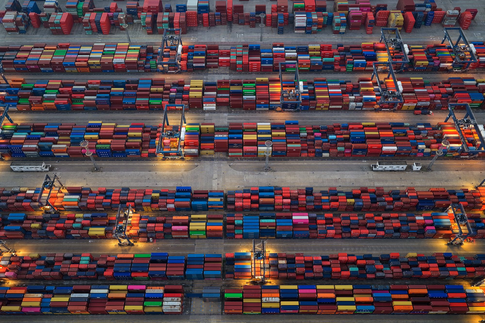 <i>AFP/Getty Images via CNN Newsource</i><br/>Containers are seen at the container terminal of Nanjing Port
