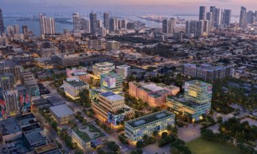 A rendered image shows the new planned Miami Campus of Carnegie Mellon University.