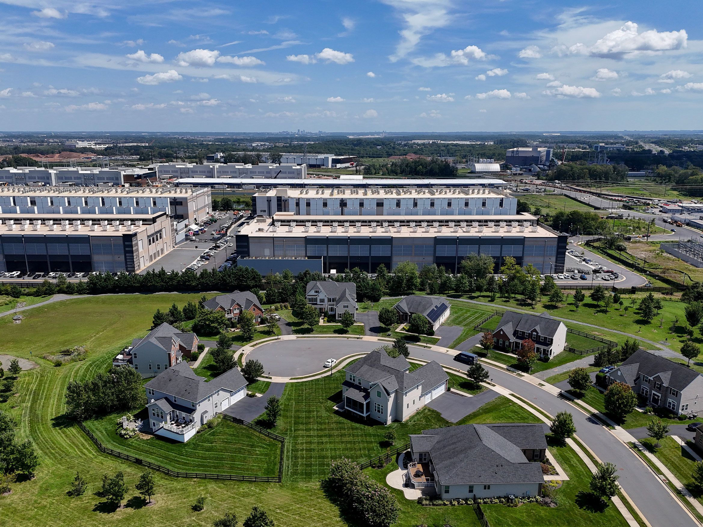 <i>Anna Moneymaker/Getty Images via CNN Newsource</i><br/>An Amazon Web Services data center is seen on August 26