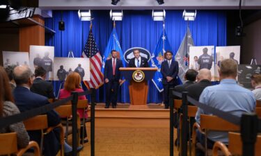 Attorney General Todd Blanche speaks during a news conference at the Department of Justice on September 30 in Washington