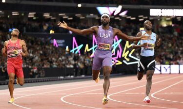 Athletes compete at the 2026 World Athletics Ultimate Championship in Budapest