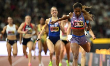Athletes compete at the 2026 World Athletics Ultimate Championship in Budapest