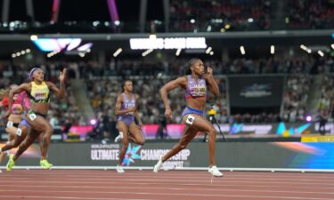 Athletes compete at the 2026 World Athletics Ultimate Championship in Budapest