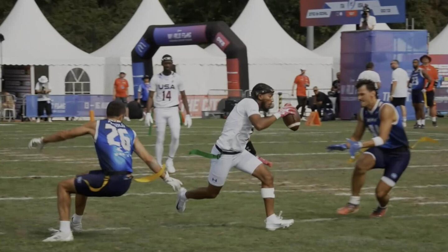<i>NBC Olympics</i><br/>Athletes compete at the 2026 IFAF Flag Football World Championships.