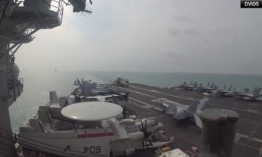 US military released footage of the USS George Washington en route to the Middle East.