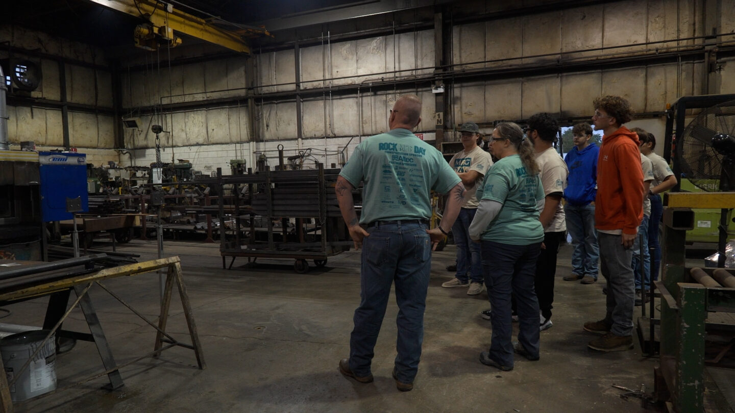 Hillyard Technical Center students on tour at Midland Steel.