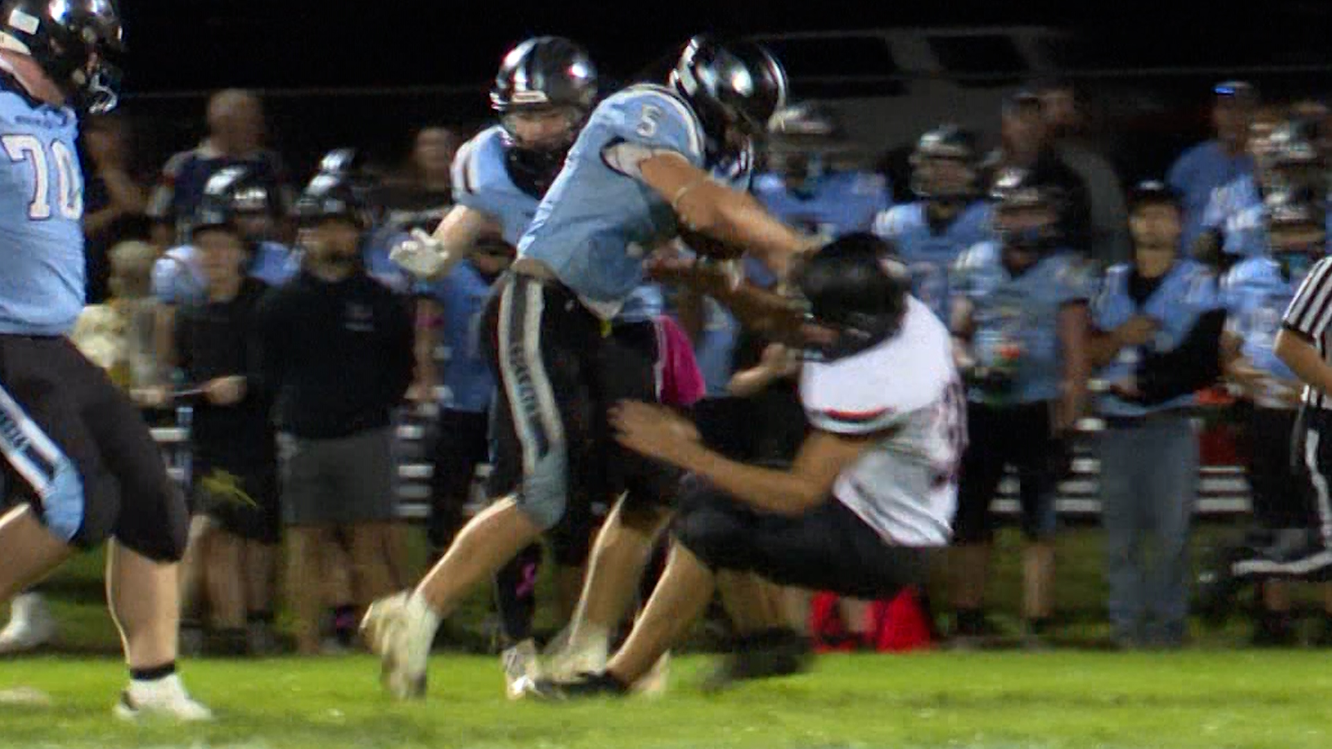 KQ2 Play of the Week from Week 7: Riverside freshman Charles Hewins trucks defender on touchdown run over Centralia