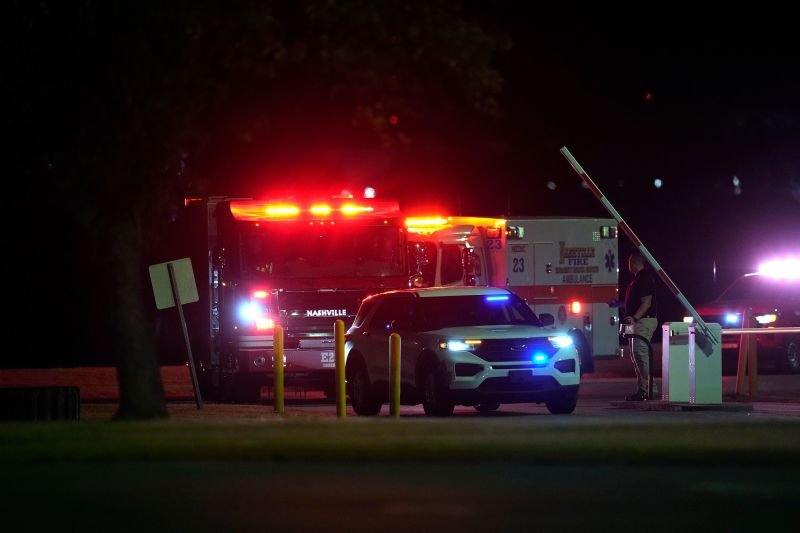 <i>George Walker IV/AP via CNN Newsource</i><br/>Emergency vehicles arrive at Riverbend Maximum Security Institution after the execution of Christa Pike was halted on September 30