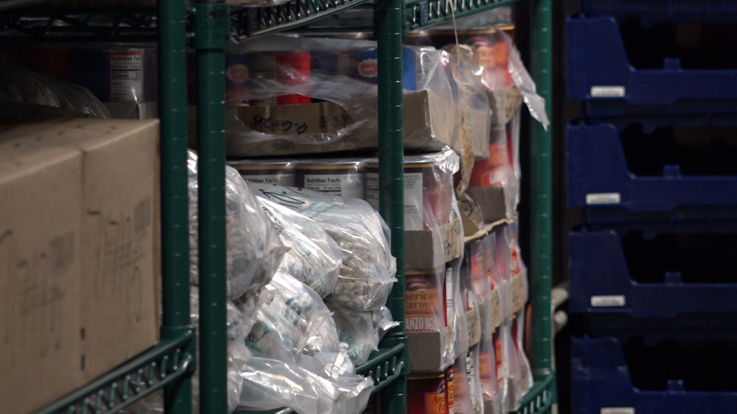 Stocked shelves photo at the Open Door Food Kitchen