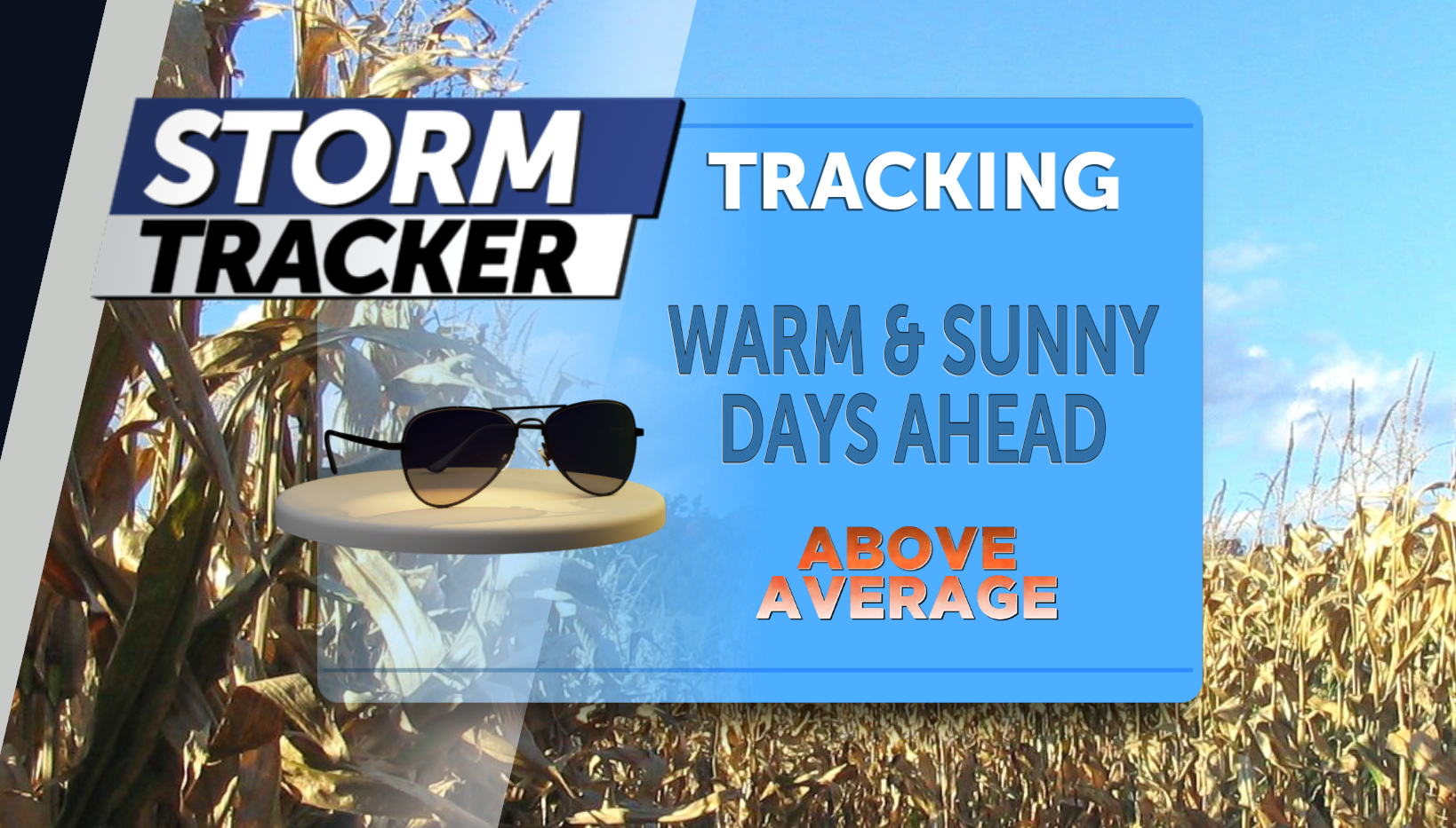 Tracking tons of sunshine, warm afternoons