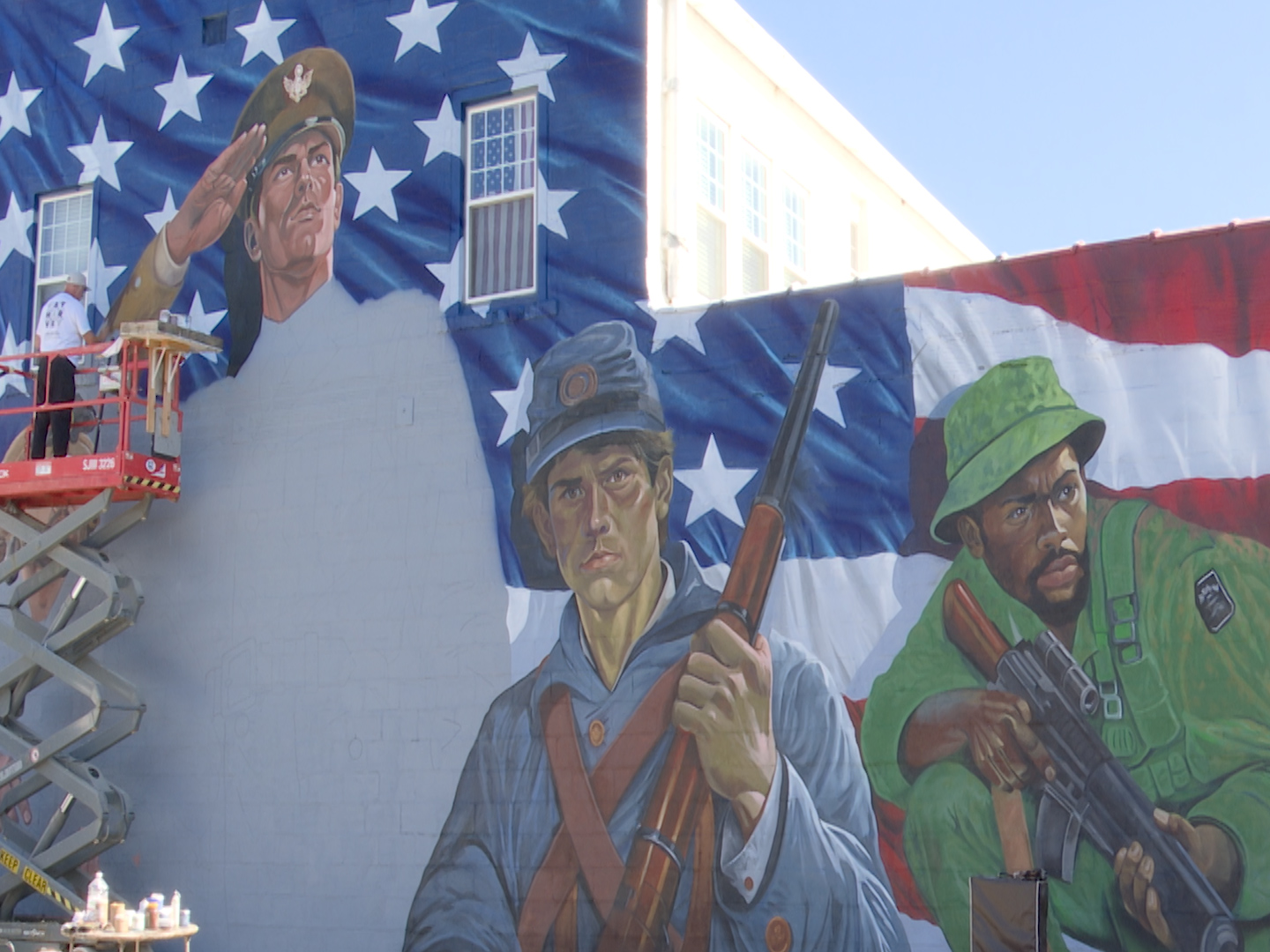 Ray Harvey's mural in Maysville