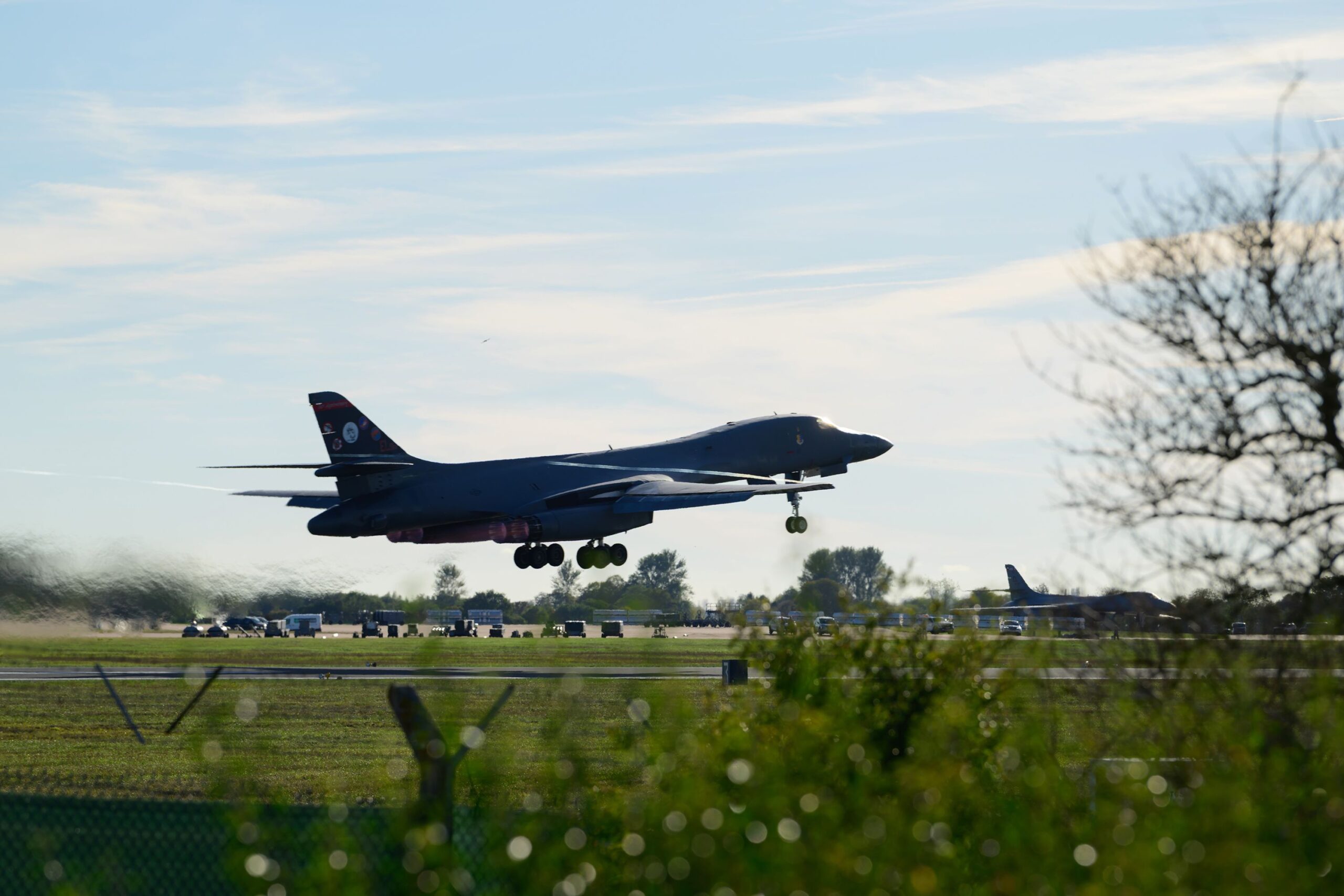 <i>David Bown/Getty Images via CNN Newsource</i><br/>A Rockwell B1 Lancer heavy bomber takes off from RAF Fairford in Fairford