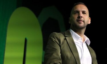 Green Party leader Zack Polanski pictured delivering a speech during his party's annual conference in Brighton last week.