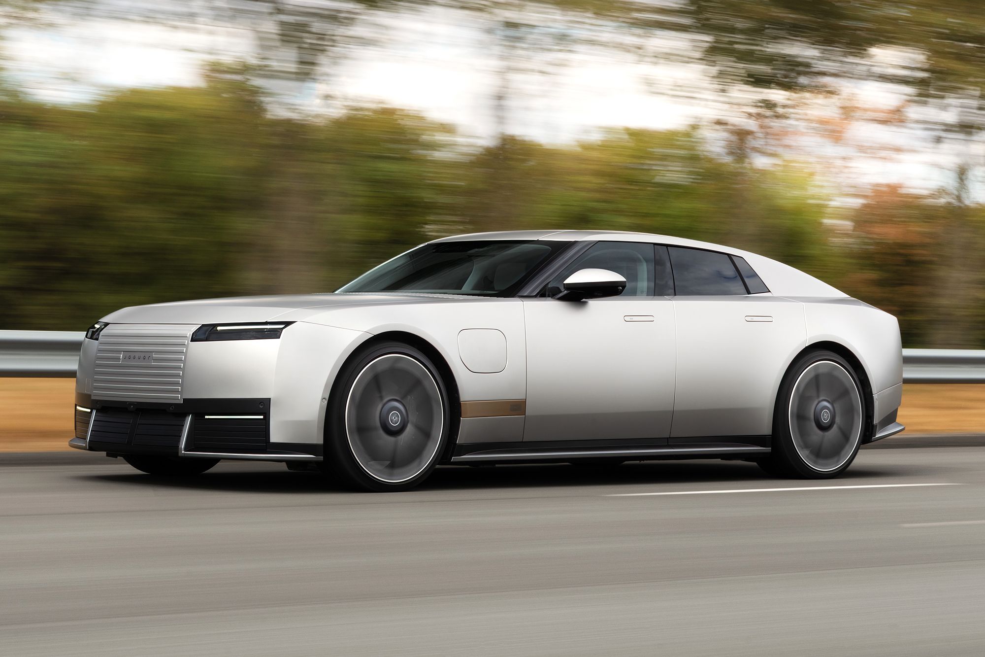 <i>JLR/PA/AP via CNN Newsource</i><br/>The new model's design is a marked departure from Jaguar's traditional curvaceous look.
