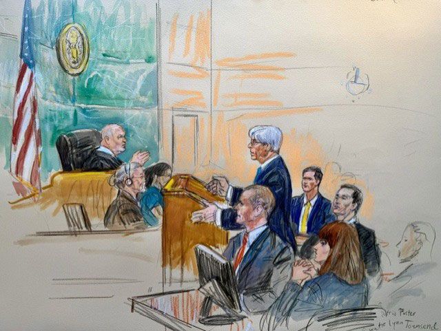 <i>Dana Verkouteren via CNN Newsource</i><br/>This courtroom sketch shows the DC District Court hearing regarding the White House attempt to ban CNN
