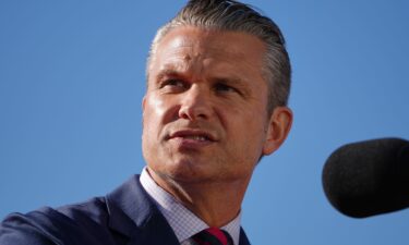 Defense Secretary Pete Hegseth speaks at an event for Anduril Industries